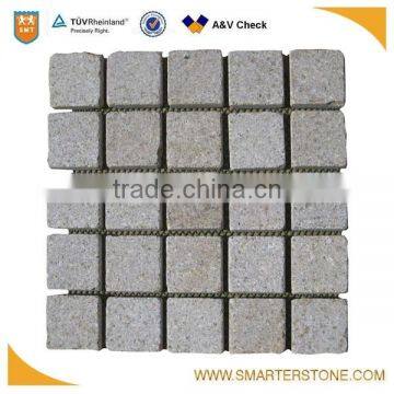 Beautiful yellow color new paving stone for plaza