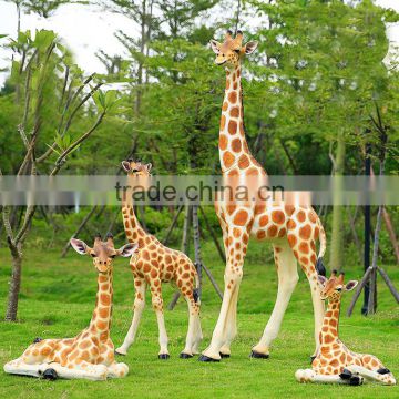 alibaba promotion wholesale fiberglass giraffe animal resin sculptures