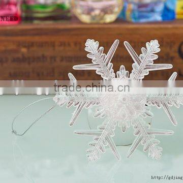 LED Electronic Light Acrylic Snowflake Hanging Xmas Tree Ornament photo-2