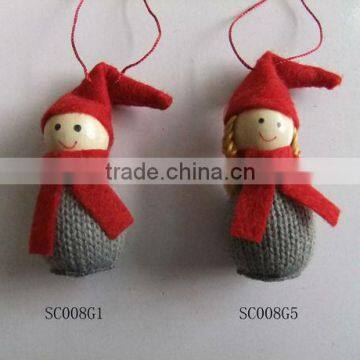 Christmas felt person hanging decoration