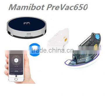 WIFI control robot vacuum cleaner 2016 high end wet mopping floor cleaner auto cleaner PREVAC650
