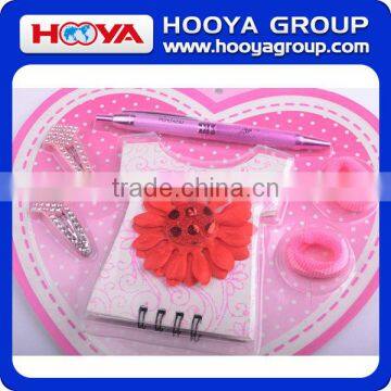 ST32049 Heart Shaped Notebook With Hair Clip Hair Band The Most Popular Among Students Notebook With Elastic Strap photo-2