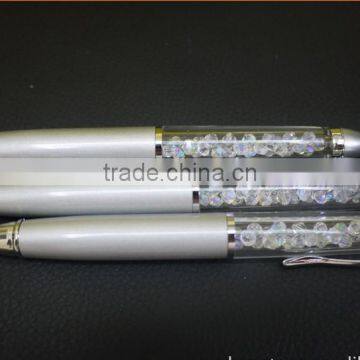 Very Cheapest !!! New Fashional Metal White Jumbo Crystal Diamond New Ball Pen/promotional Ball Pen/shining Ball Pen photo-2