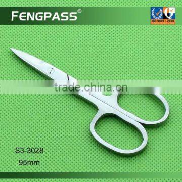 S3-3028 95mm 2CR13 Stainless Steel Blade Stainless Steel Eyebrow Make up Scissors
