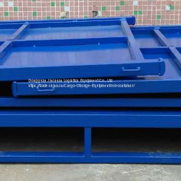 Heavy Duty Folding Steel Pallet Box For Warehouse Storage