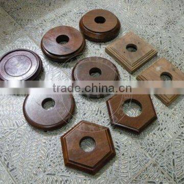 Wooden Bases for Candle Holders and Lamps