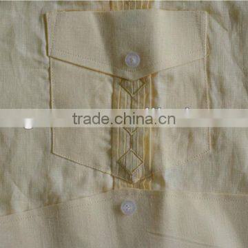 Men's 100% Cotton Guayabera Shirt With Pintuck and Embroidery photo-4