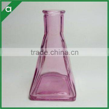Colorful Triangle Glass Bottle for 80ml Reed Diffuser Oil With Glass Stopper photo-3