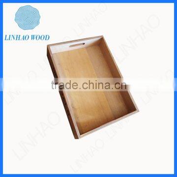 New environmental unfinished used wooden serving tray wholesale