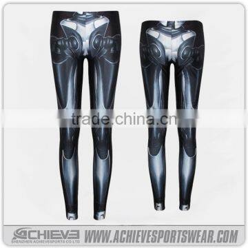 wholesale custom jean print jeggings, women wear sequin leggings, jeans pants