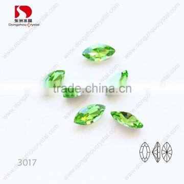 Nice Colorful Navette k9 Cut Fancy Crystal Horse Eye Beads Point Back Loose Rhinestone Wholesale photo-4