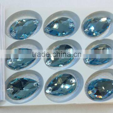 Water Drop Silver Back Sew on Crystal Stone Crystal Rhinestone for Garment Accessory photo-2