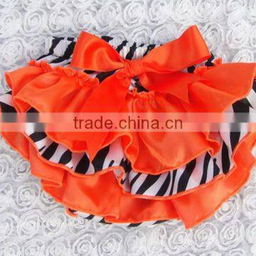 Top quality Rand baby boutique clothes with bow / Halloween baby underwear /ruffle baby panties bloomer