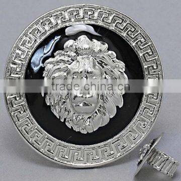 Vintage silver Lion Medallion Rings, Lion Rings, Round Lion Rings for girls