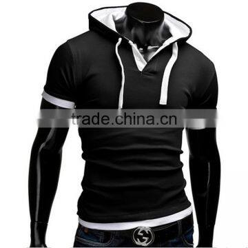 Newest Fashion Summer Hotsale Plain Mens Polo t Shirts Wholesale China Short Sleeve Slim Fit Hood Polo Shirt With Multicolors photo-3