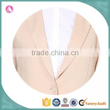 Latest Blazer Design Women Office Lady Pink Custom OEM Jacket, Woman Clothing photo-5