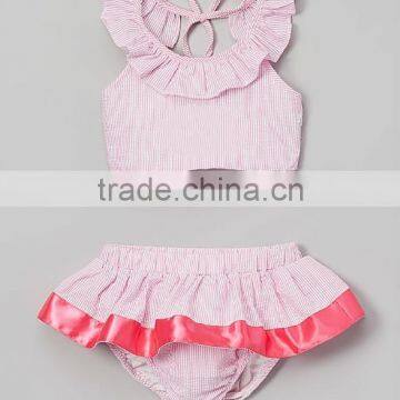 Balloon Pattern Baby Swimwear Cotton Bikini Ruffle Bloomer Summer Beach Wear photo-3