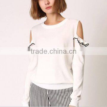 zm35734a Lady fashion knitted sweater fashion spring women's pullover