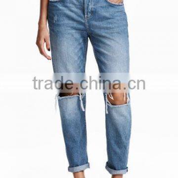 Boyfriend Low Trashed Jeans,2016 Summer Women Denim Pants,women Corpped Jean photo-2