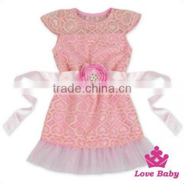 New Model Baby&Girls Plain Red Floral Pattern Lace Fabric Little Girl Wedding Dress photo-4