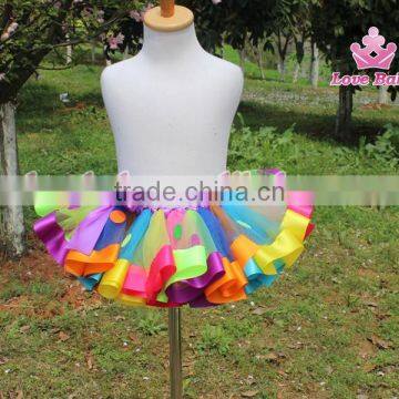 Fashion Baby Girls Ball Gown Mini Skirt Colorful Mesh Splice Tutu Skirt photo-6