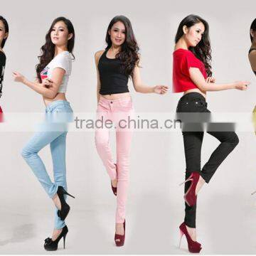 New Women's Pants Sexy Spring Elastic Candy Colored Pencil Pants Jeans Trousers Women's Jeans photo-4