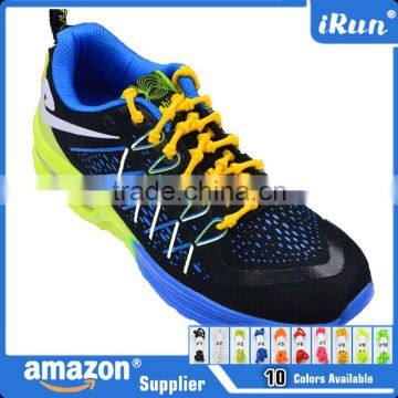 MOQ:100 Pairs!!!~10 Colors~No Tie Elastic Laces With Knots~None Tie Elastic Lazy Shoe Laces For Sport Triathlon~Accept Custom photo-3