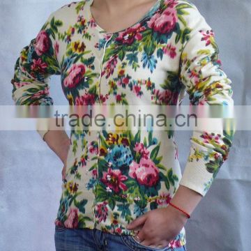 fashion ladies sweater,print sweater