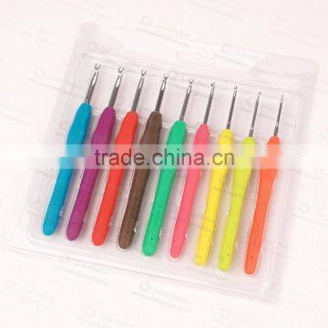 Aluminum Crochet Hook Set Knitting Needle Crochet Hook Soft TPR Handle Crochet Hook Set photo-5