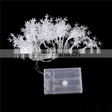 PVC LED String Fairy Lights Christmas Wedding Party Decor Transparent Clear Christmas Snowflake 2.5m Long photo-2