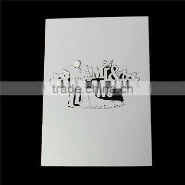 Paper Wedding Party Name Place Card Bride & Bridegroom Message "Mr & MRS" Light Gold Glitter photo-2