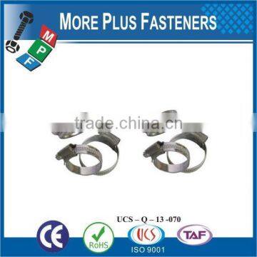 Made in Taiwan Stainless Steel strong stainless steel hose clamps thin hose clamp German Type