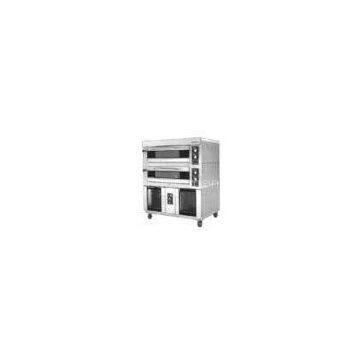 Electric Stainless Steel 2 Decks 4 Trays Bakery Electric Oven With Proofer