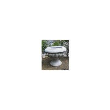 sell flowerpot (artificial white marble sculpture,carving craft)