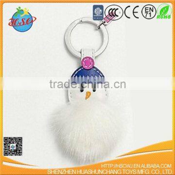 wholesale fox fur ball key chain for bags /chain fobs