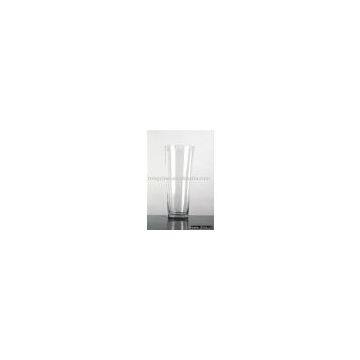 clear glass vase, flower vase, glassware