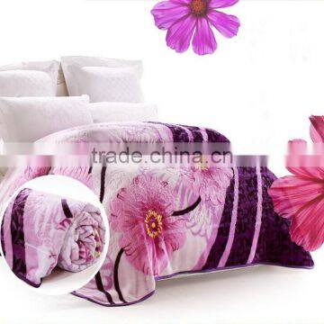100 Polyester Printed Warp Knitted Mink Blankets 220cmx240cm photo-3
