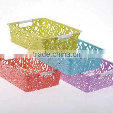 household usage plastic basket,vegetable and fruit storage plastic basket