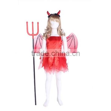 Free shipping devil costume set headband+ halberd + fairy wing for party halloween costume wholesale