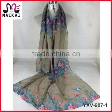 Wholesale new fashion floral and bird print african scarf