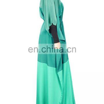 Perfect Three Color Dubai Kaftan Elegant Abaya Crepe Maxi Dress (16050403)