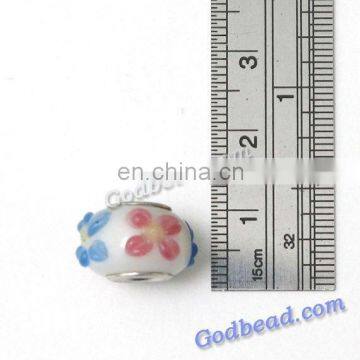 525 loely glass bead wholesale handmade murano lampwork glass european beads fit for charm bracelets