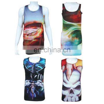 100 cotton fabric for tank top / stringer tank top custom