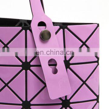 Laser Tote Bag Lady Geometry Plain Split Joint Shoulder Bags Women Sequins Handags photo-4