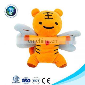 Kids educational toy plush animal tiger hand puppet with wings