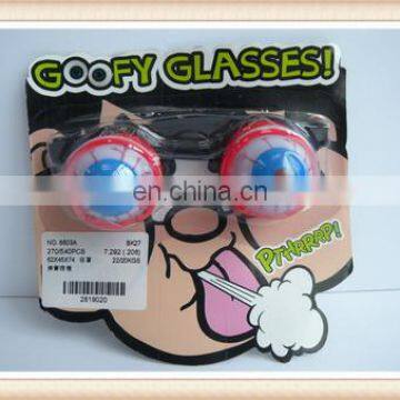 kids Plastic crazy party goofy glasses toy,spectacles toy