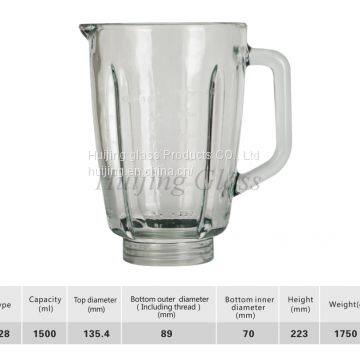 VASO DE VIDRIO PARA LICUADORA hot sales 1.5L Capacity national blender spare parts glass jar replacement A28