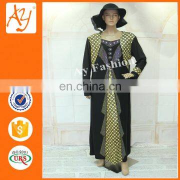 Islamic clothing maxi Hot drilling abayas and scarf for cheap price