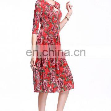 2017 Wholesale Lace Print Dress for Lady Retro Dress Summer photo-6