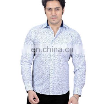 Richberry White and Blue Casual Shirt